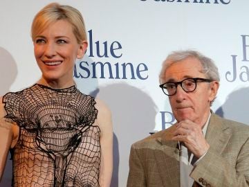 Cate Blanchett y Woody Allen en la premiere de 'Blue Jasmine'