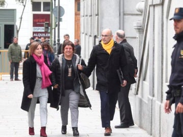 Forcadell, Bassa y Romeva a su llegada al Supremo