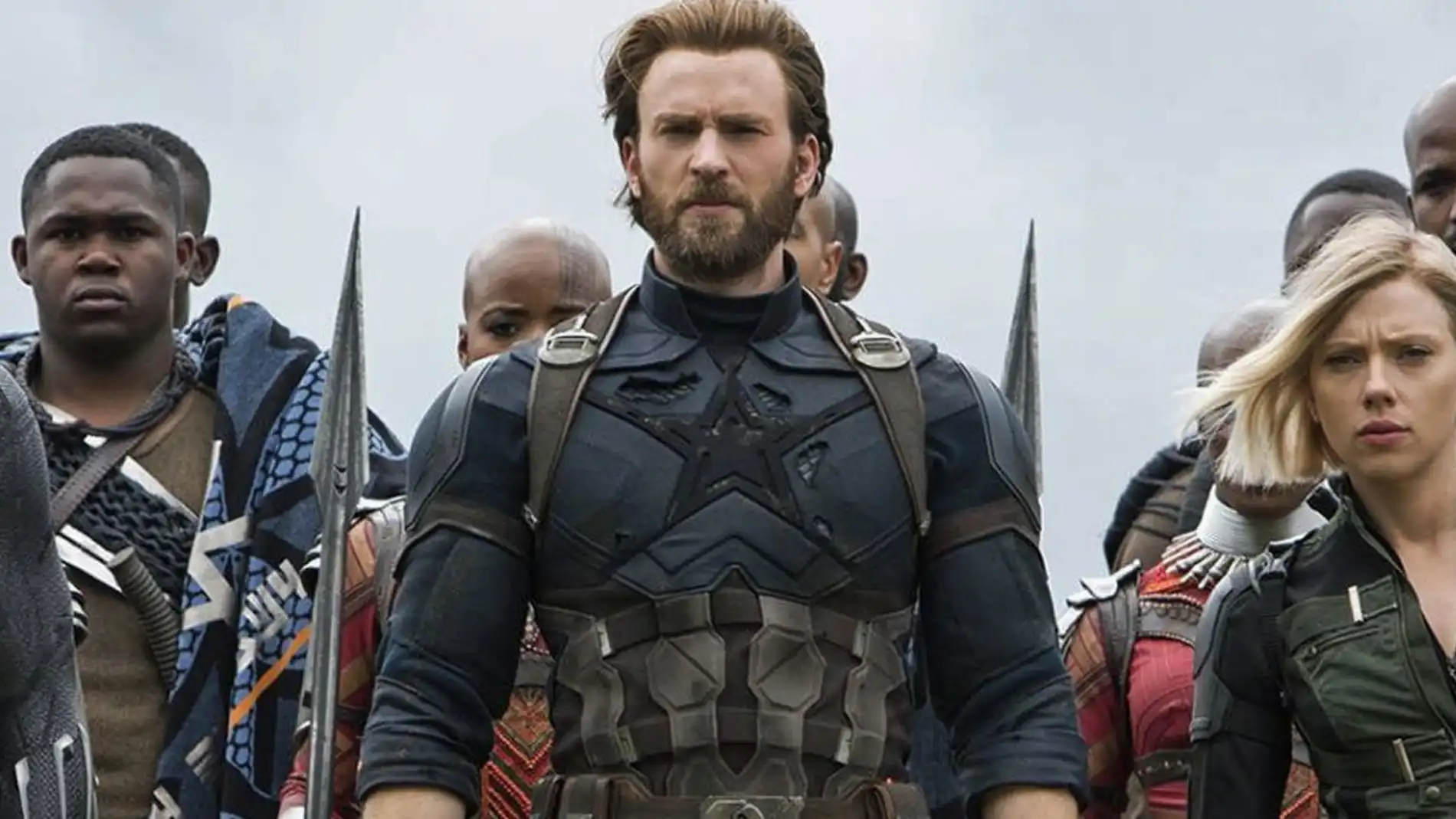 Chris Evans como Capitán América en 'Vengadores: Infinity War'