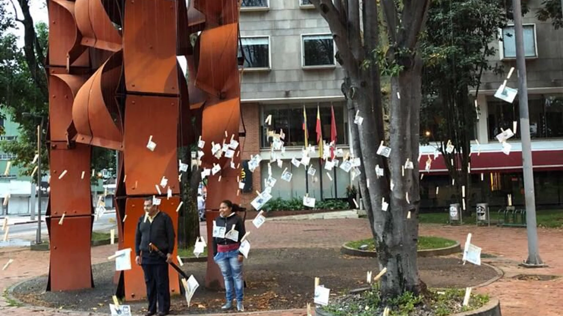 'Árbol de billetes' en Medellín 'Árbol de billetes' en Medellín