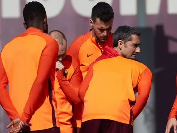 Busquets, en el entrenamiento del Barcelona Busquets, en el entrenamiento del Barcelona
