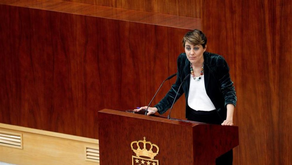 La portavoz de Podemos, Lorena Ruiz-Huerta