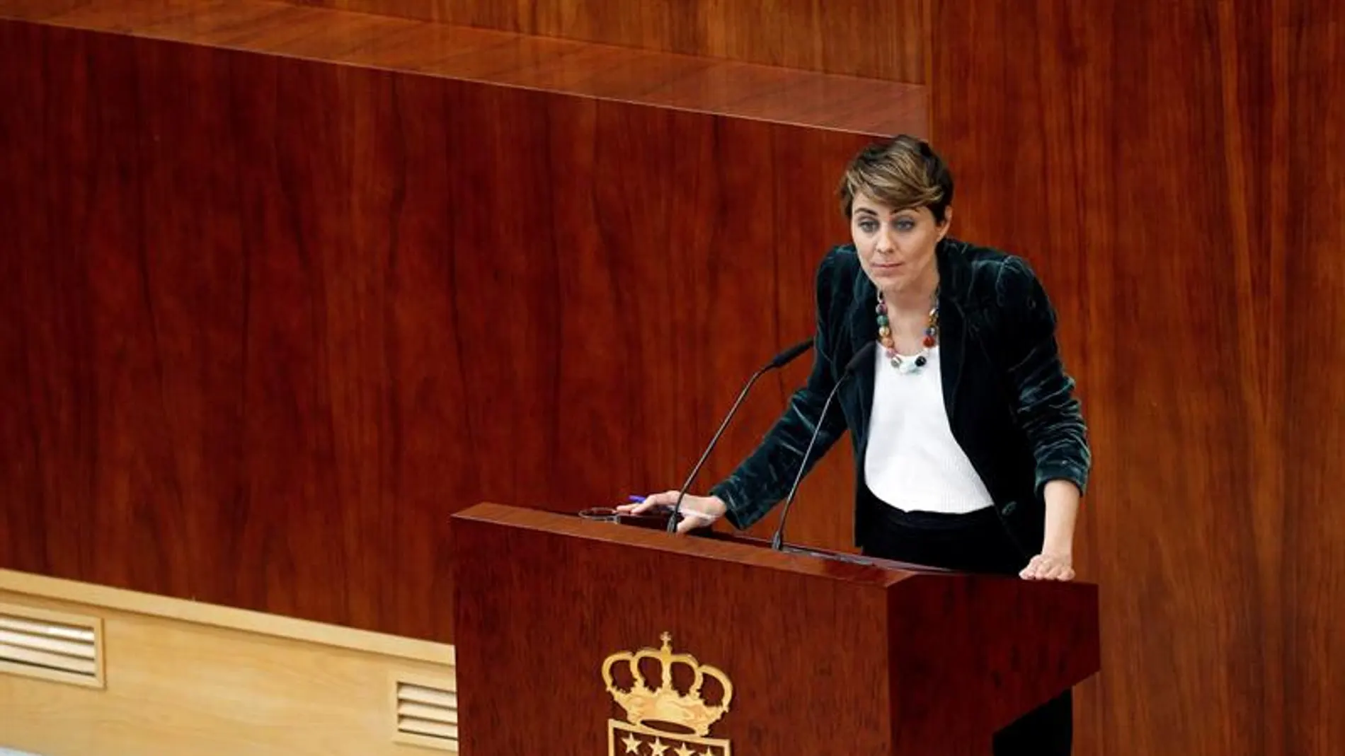 La portavoz de Podemos, Lorena Ruiz-Huerta La portavoz de Podemos, Lorena Ruiz-Huerta