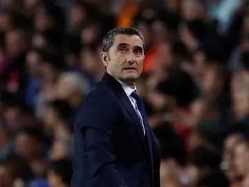 Valverde, en el partido contra la Roma Valverde, en el partido contra la Roma