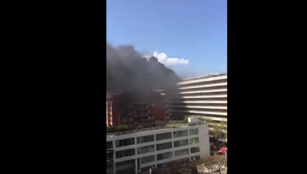 Incendio en el Hotel Expo de Barcelona