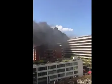 Incendio en el Hotel Expo de Barcelona Incendio en el Hotel Expo de Barcelona