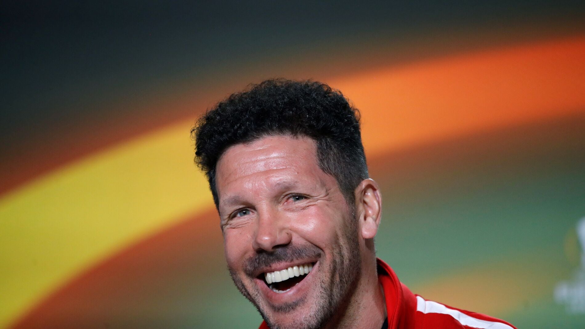 Simeone, durante la rueda de prensa