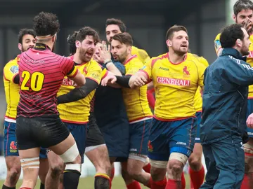 Momento del España - Bélgica de rugby Momento del España - Bélgica de rugby