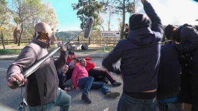 Grabando un rodaje de 'Allí Abajo' con explosiones