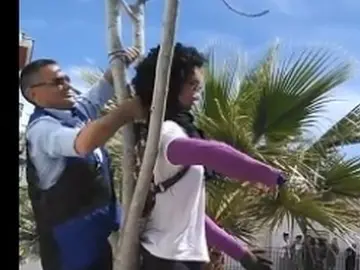 El muñeco que representaba a Ana Julia en Coripe El muñeco que representaba a Ana Julia en Coripe