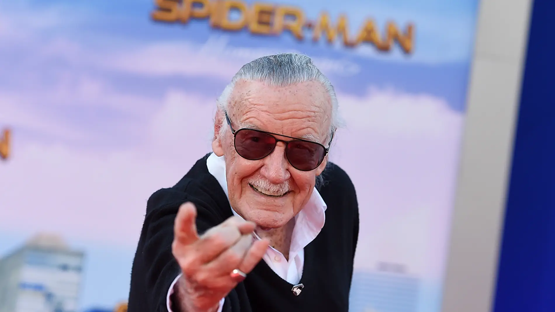 Stan Lee en la premiere de SpiderMan Homecoming'