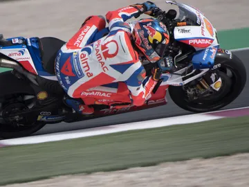 Miller, a bordo de su moto durante la carrera Miller, a bordo de su moto durante la carrera