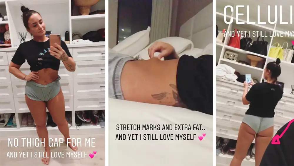 Demi Lovato enseña su celulitis y estrías