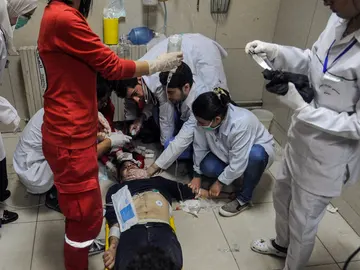 Heridos atendidos en Damasco Heridos atendidos en Damasco