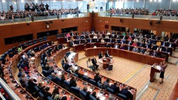 Vista general de un pleno de la Asamblea de Madrid