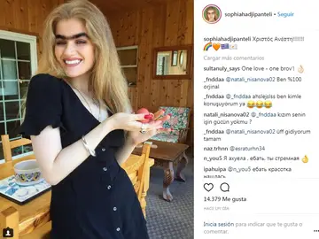 Sophia en una imagen de Instagram Sophia en una imagen de Instagram