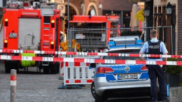 La policía alemana en la zona del atropello múltiple en Münster