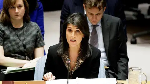 La embajadora estadounidense ante la ONU, Nikki Haley La embajadora estadounidense ante la ONU, Nikki Haley