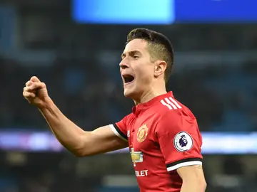 Ander Herrera, durante el partido contra el Manchester City Ander Herrera, durante el partido contra el Manchester City