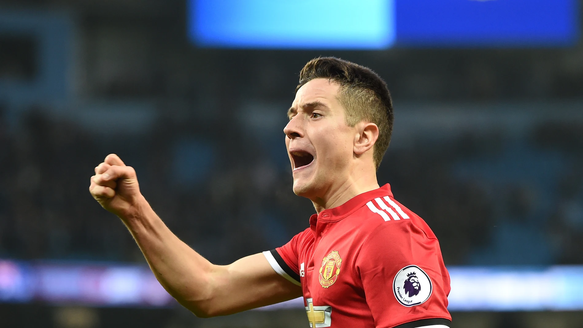 Ander Herrera, durante el partido contra el Manchester City Ander Herrera, durante el partido contra el Manchester City