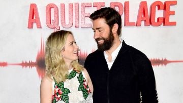 Emily Blunt y John Krasinski en la premiere de 'Un lugar tranquilo'