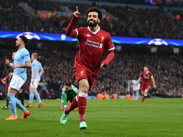 Salah celebra su gol al City Salah celebra su gol al City
