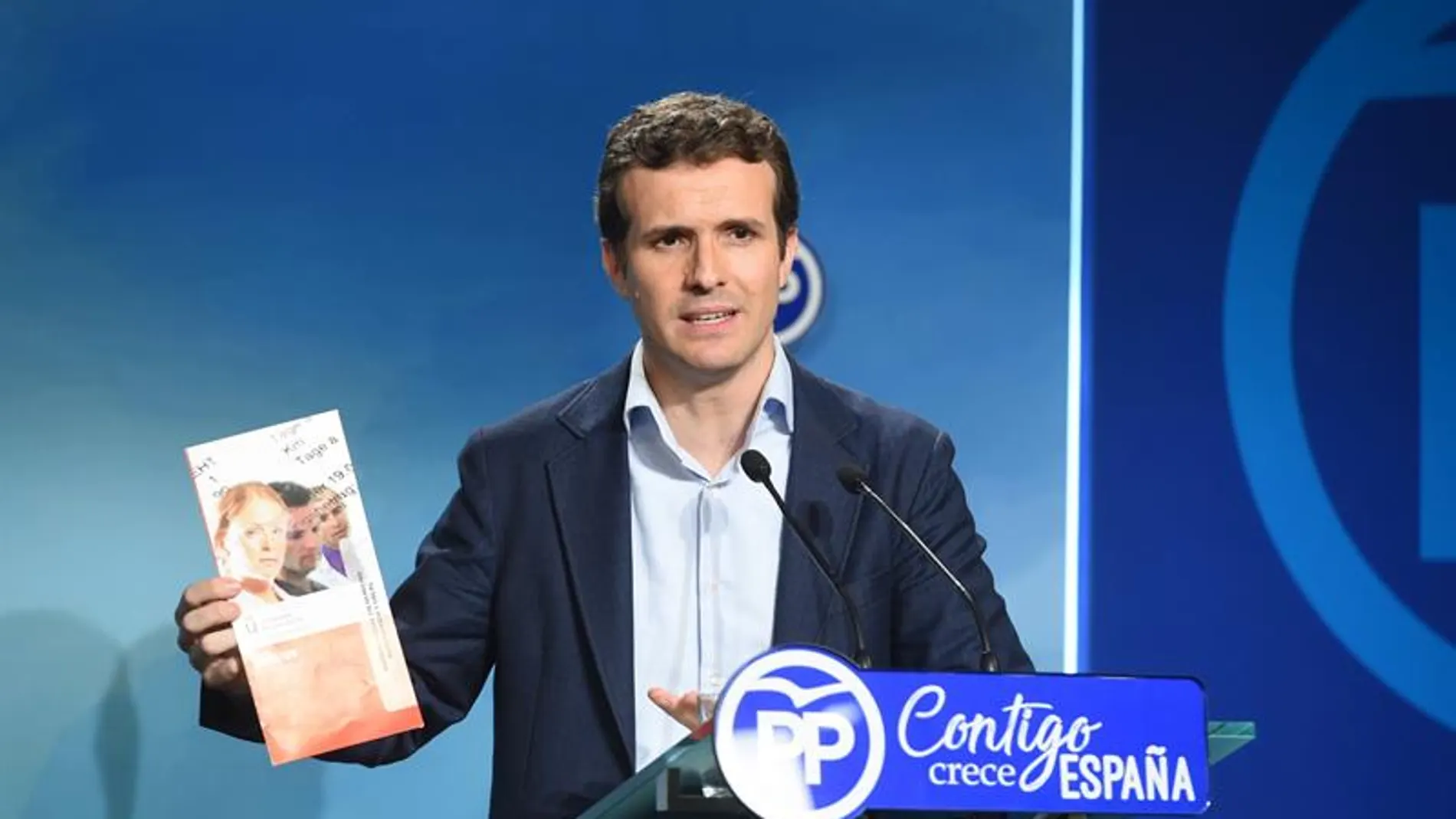 Pablo Casado, en rueda de prensa Pablo Casado, en rueda de prensa