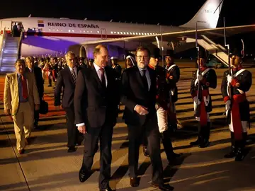 Mariano Rajoy en su llegada a Argentina Mariano Rajoy en su llegada a Argentina