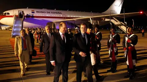 Mariano Rajoy en su llegada a Argentina Mariano Rajoy en su llegada a Argentina