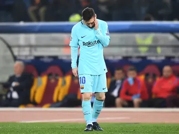 Leo Messi, cabizbajo en El Olímpico Leo Messi, cabizbajo en El Olímpico