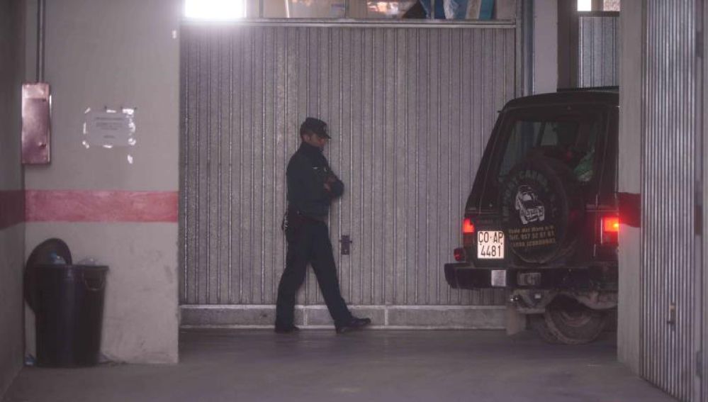 Garaje de Priego de Córdoba (Córdoba) donde fueron hallados los cadáveres