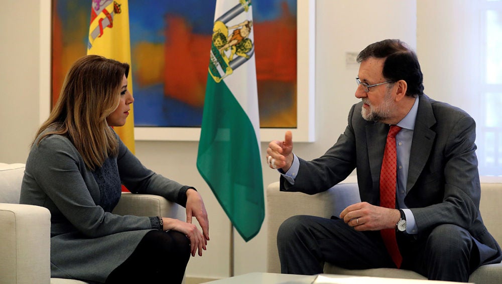 Imagen de Susana Díaz y Mariano Rajoy en Moncloa