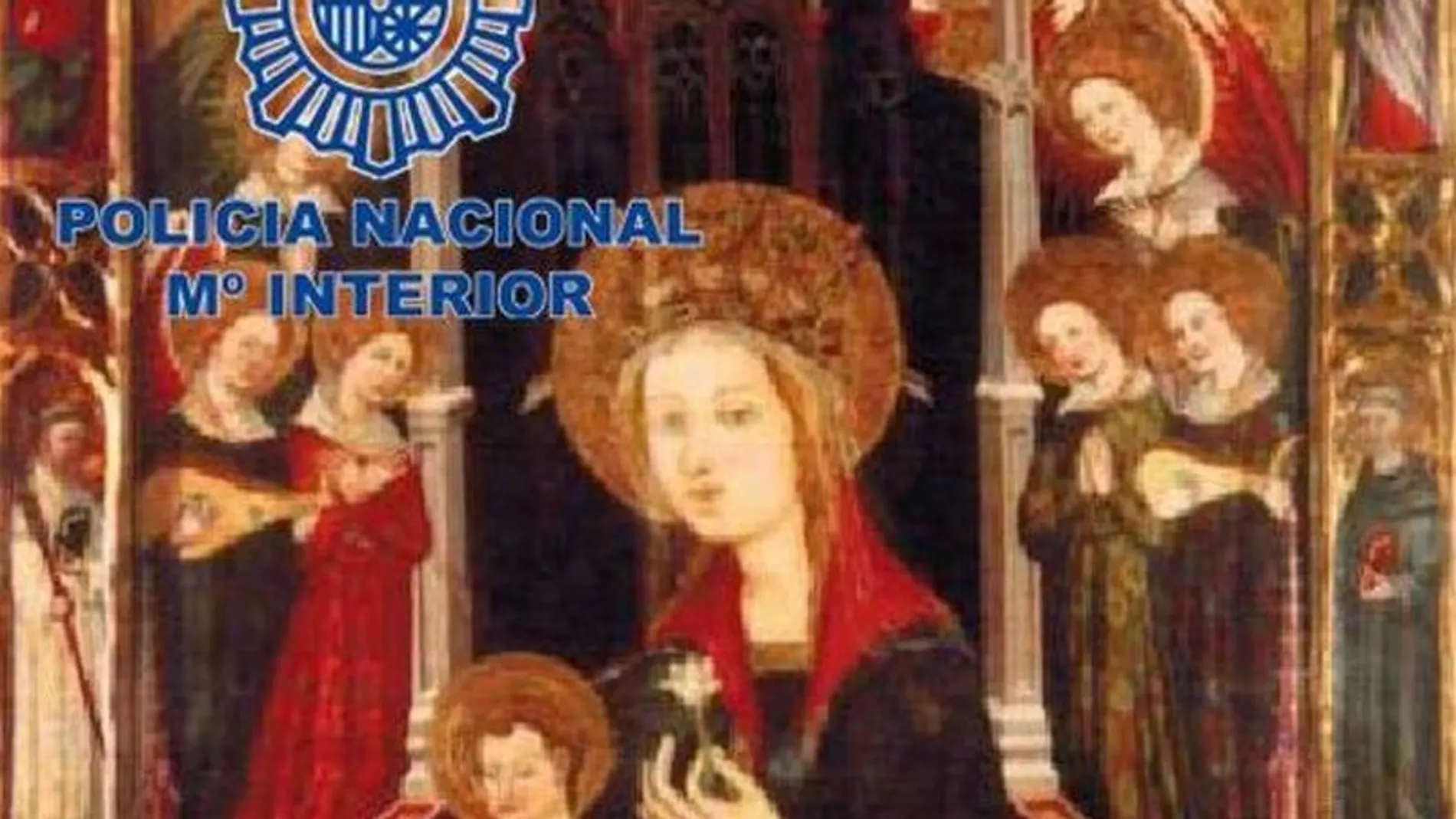 El óleo 'Tabla de la Virgen de los Angeles' El óleo 'Tabla de la Virgen de los Angeles'