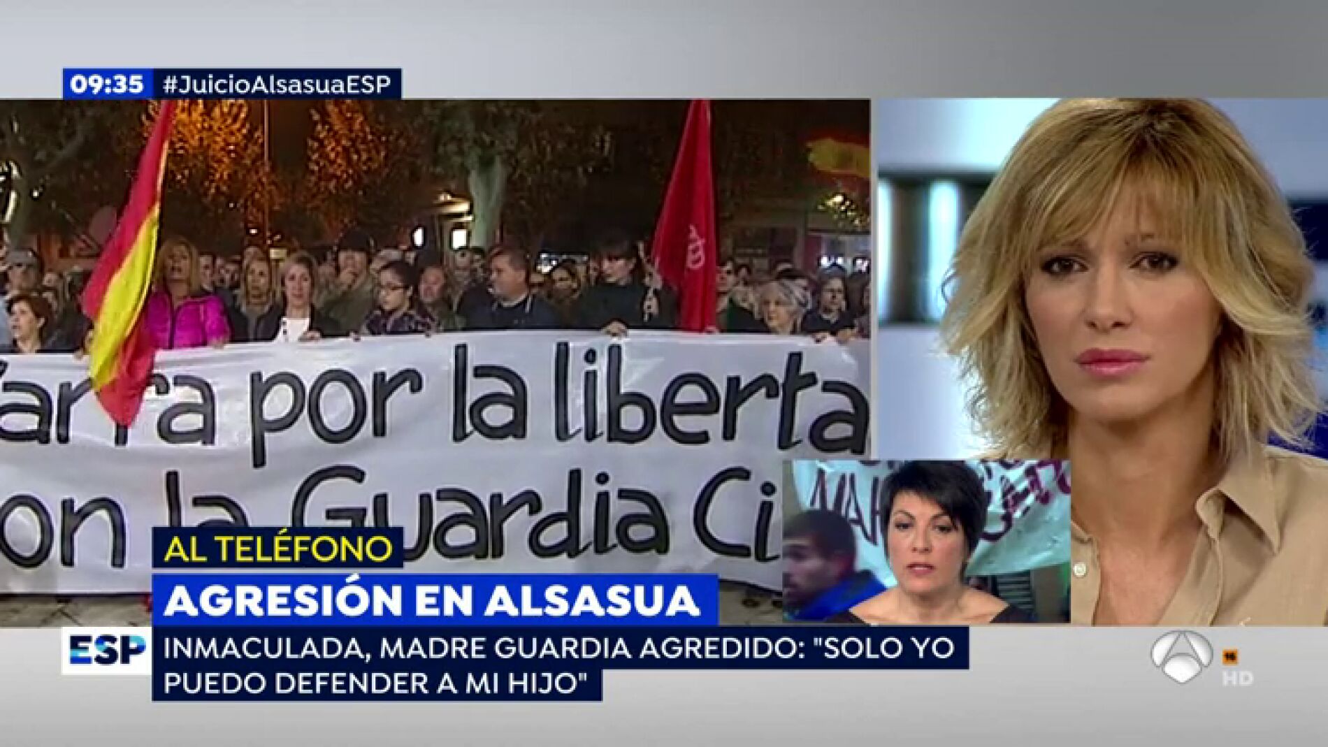  Inmaculada, madre del guardia agredido en Alsasua: "No sab&iacute;a que hab&iacute;a sufrido tanto, no me cont&oacute; todo"