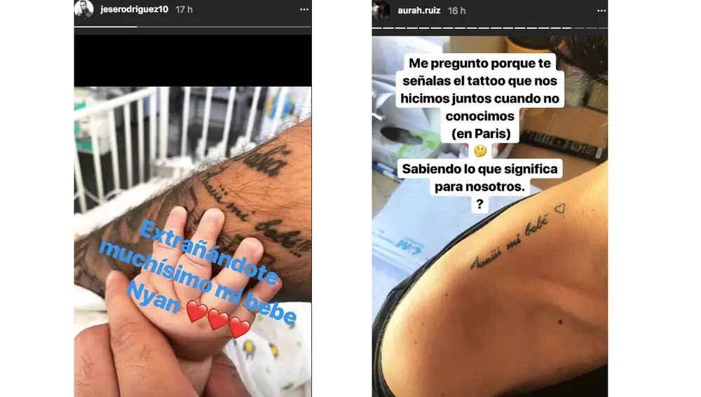 Los mensajes de Jesé Rodríguez y Aurah Ruiz