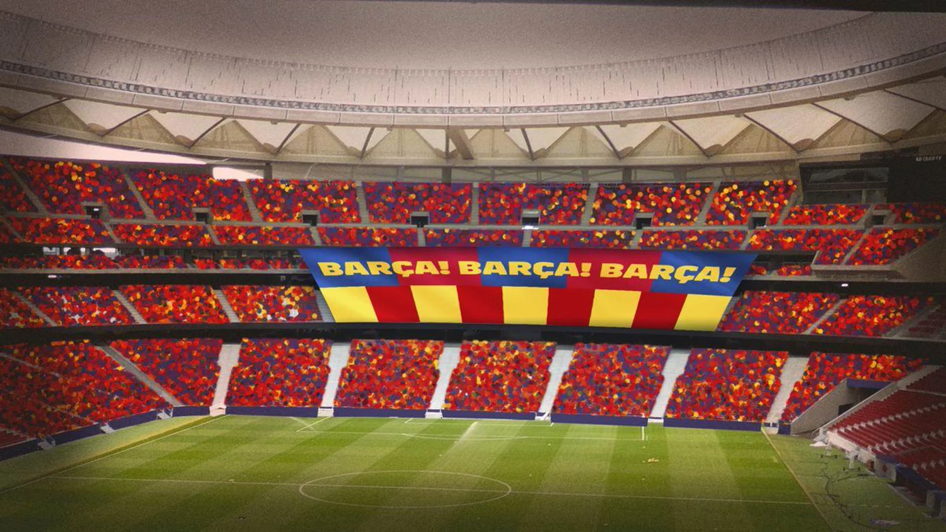 El tifo del Barcelona para la final de la Copa del Rey El tifo del Barcelona para la final de la Copa del Rey