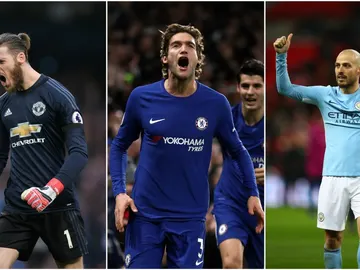 De Gea, Marcos Alonso y Silva, en el once del año de la Premier De Gea, Marcos Alonso y Silva, en el once del año de la Premier