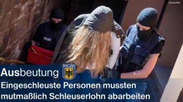 Imagen publicada por la policía alemana tras la operación llevada a cabo contra la prostitución