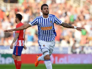 Willian José celebra su gol contra el Atlético de Madrid Willian José celebra su gol contra el Atlético de Madrid
