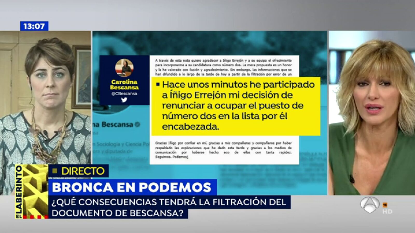 Lorena Ruiz Huerta, sobre las primarias en Podemos:
