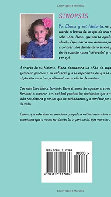 Contraportada del libro 'Yo, Elena y mi historia' Contraportada del libro 'Yo, Elena y mi historia'