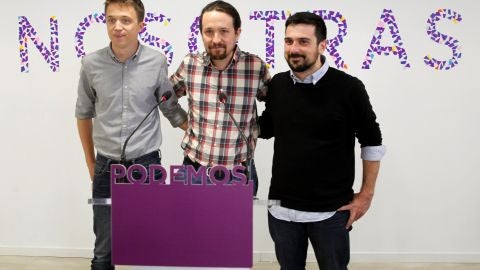 Íñigo Errejón, Pablo Iglesias y Ramón Espinar
