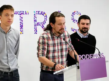 Iglesias, Errejón y Espinar Iglesias, Errejón y Espinar