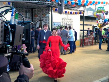 Los secretos del impresionante vestido de flamenca de Carmen en 'Allí Abajo'