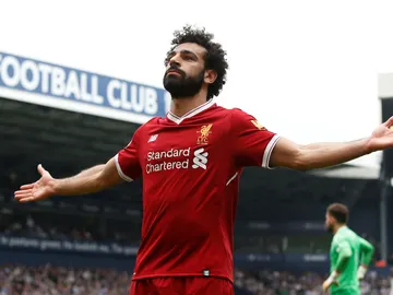 Salah durante el partido con el Liverpool Salah durante el partido con el Liverpool