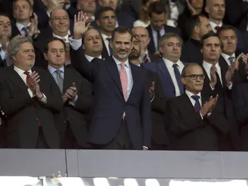Felipe VI, en el palco del Wanda Metropolitano Felipe VI, en el palco del Wanda Metropolitano