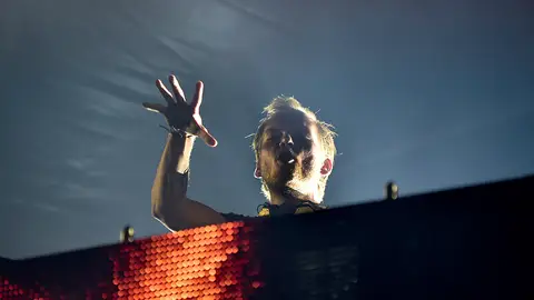 Imagen de archivo de un concierto de Avicii Imagen de archivo de un concierto de Avicii