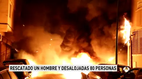 Al menos 70 desalojados en Palma de Mallorca por un incendio originado en un contenedor que provoca llamas de hasta 12 metros Al menos 70 desalojados en Palma de Mallorca por un incendio originado en un contenedor que provoca llamas de hasta 12 metros