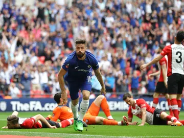 Giroud celebra un gol ante el Southampton Giroud celebra un gol ante el Southampton