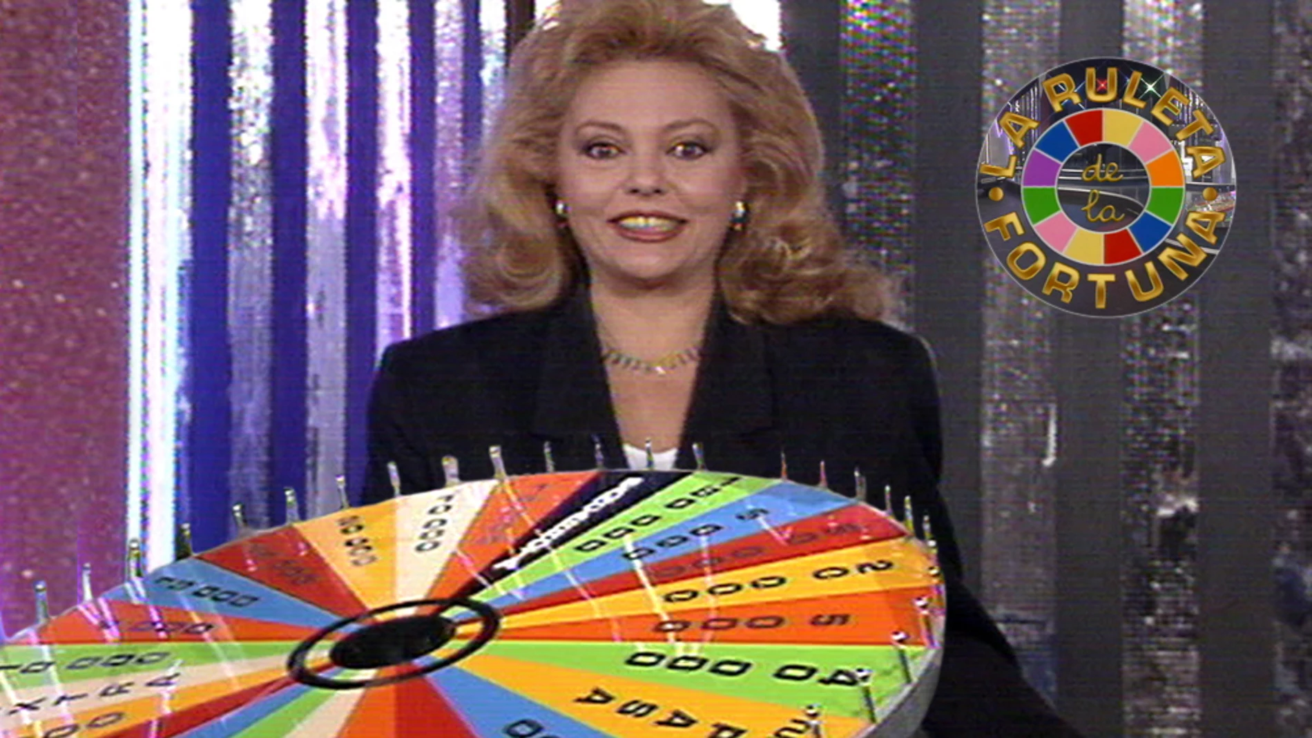 La primera emisión de 'La ruleta de la fortuna' presentado por Mayra Gómez Kemp en 1990